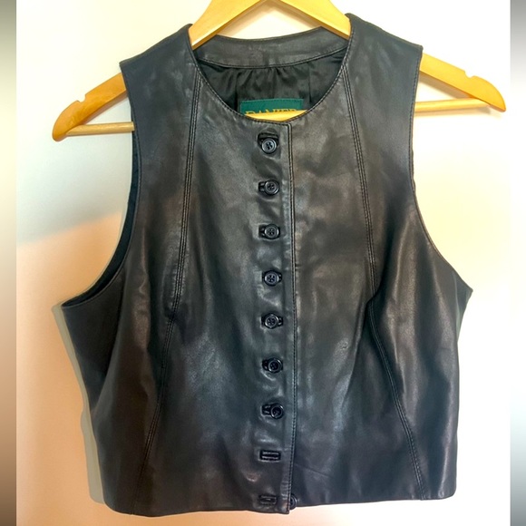 vintage leather - custom painted - Picture 2 of 3